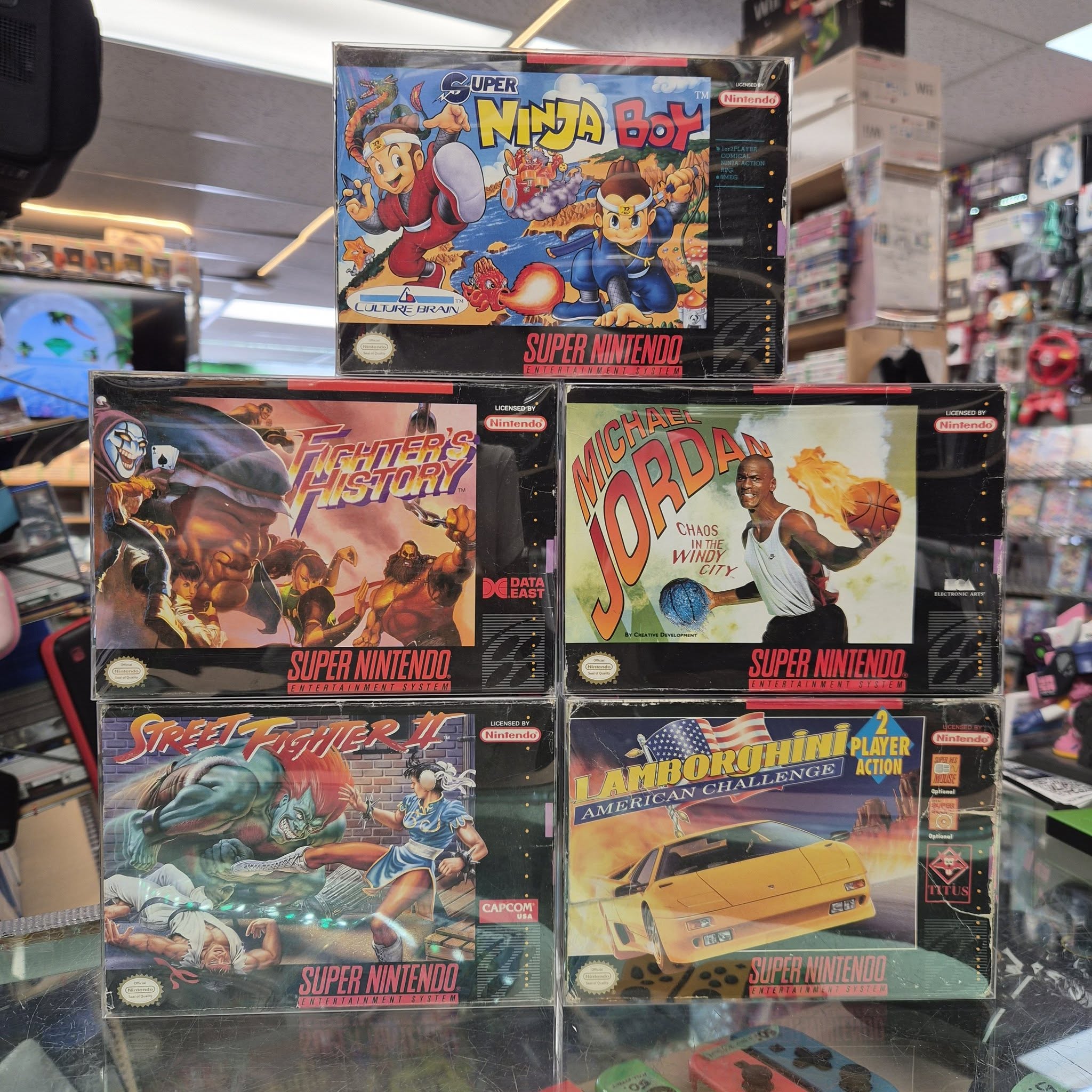 SNES in-box games at Hometech Games Plus